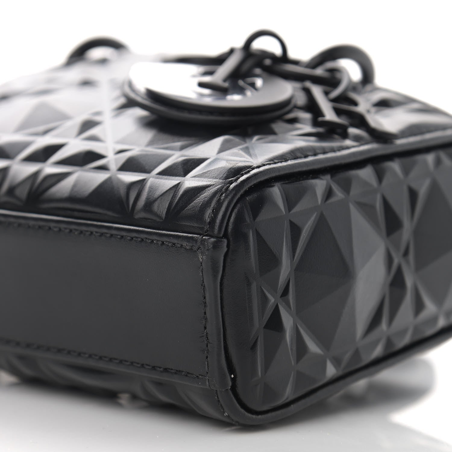 Christian Dior Calfskin Cannage Diamond Micro Lady D-Joy Black 11 of 11