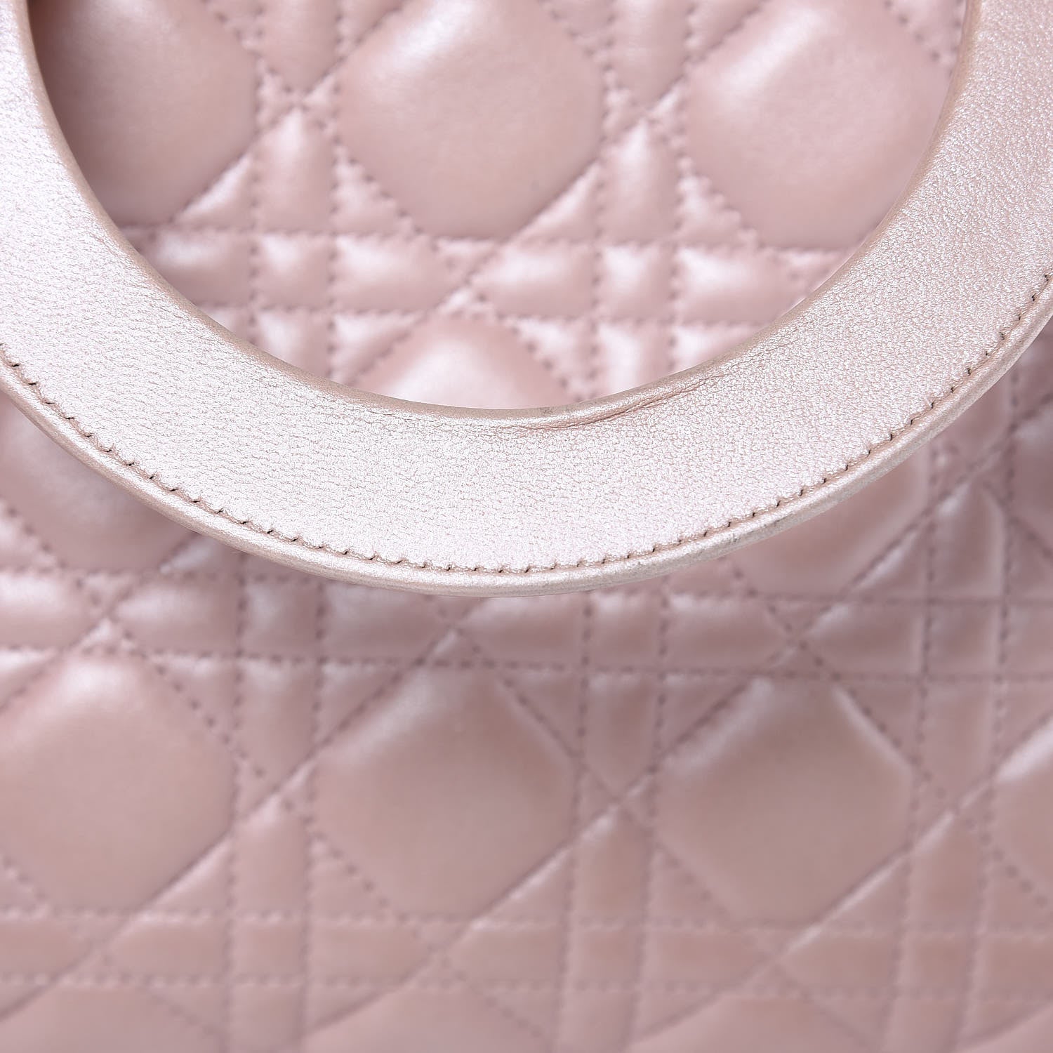 Christian Dior Pearly Lambskin Cannage Medium Lady Dior Lotus 10 of 16