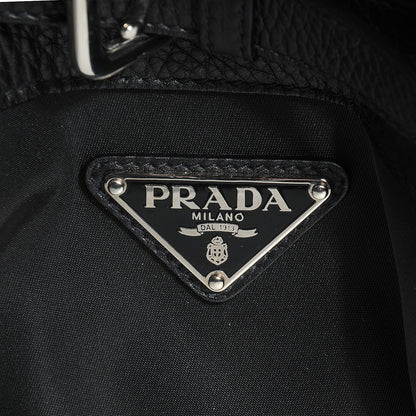 Prada Cervo Tessuto Nylon Belted Hobo Nero Black 8 of 8