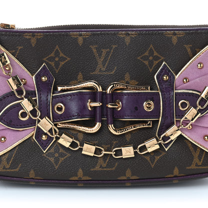 Louis Vuitton Monogram Suede Ostrich Les Extraordinaires Pochette 9 of 9