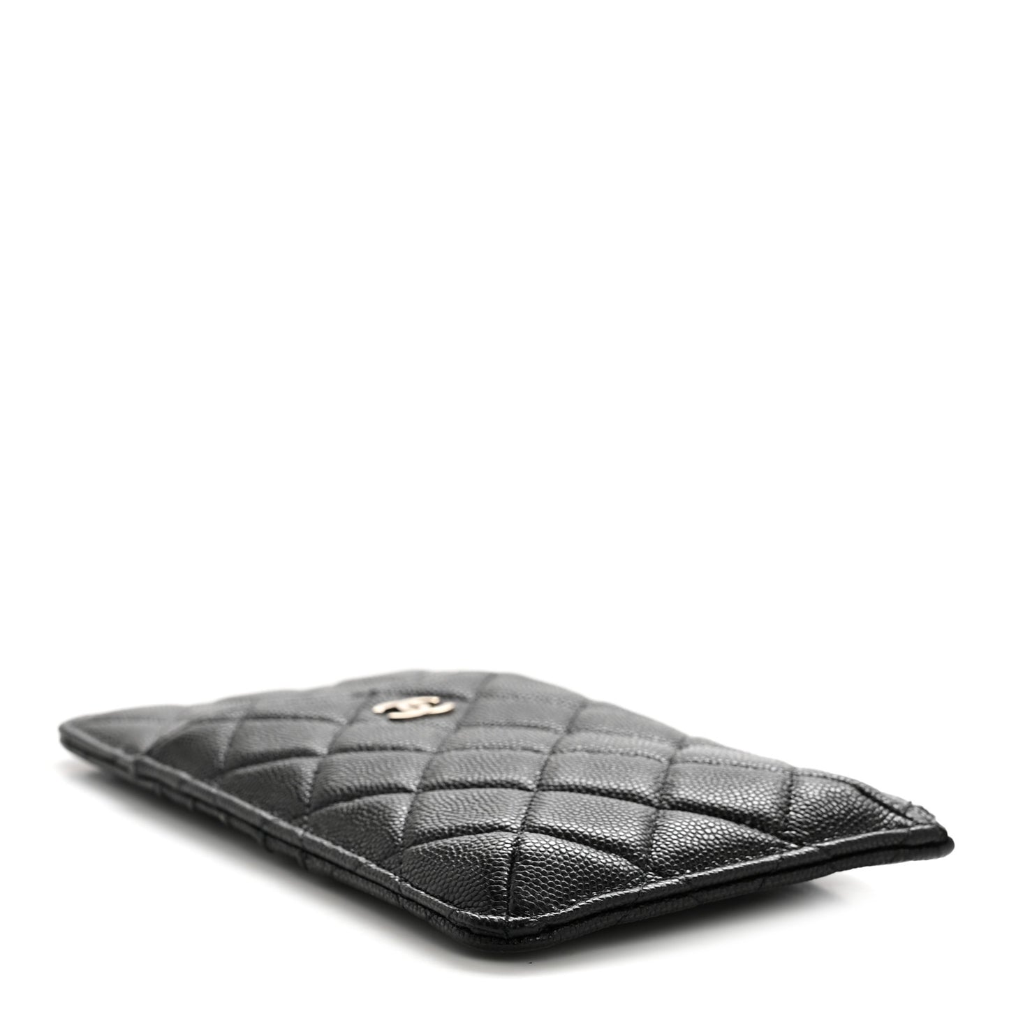Caviar Quilted Classic iPhone Pouch Black