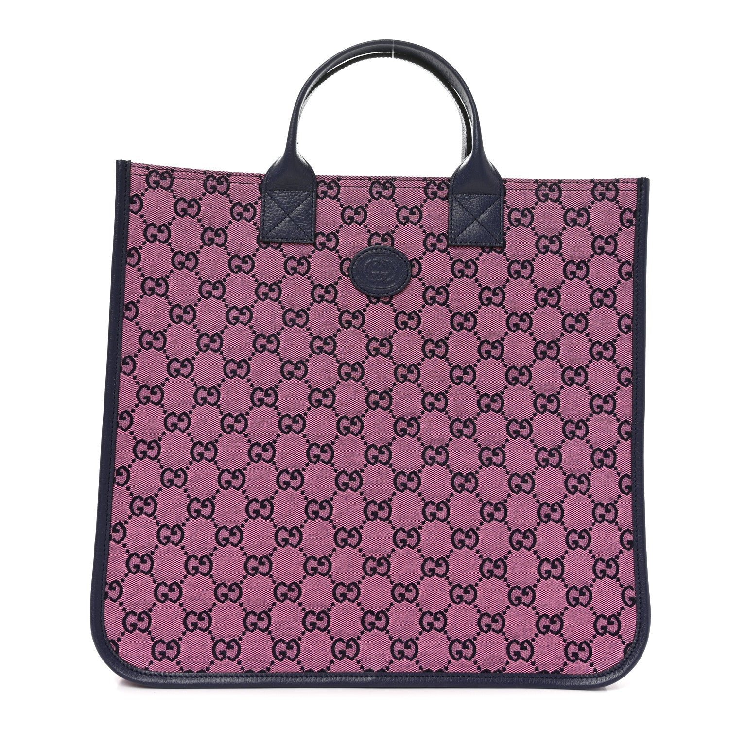 Gucci Monogram Multicolor Small Retro Interlocking G Childrens Tote Pink Blue 1 of 10