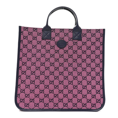 Gucci Monogram Multicolor Small Retro Interlocking G Childrens Tote Pink Blue 1 of 10