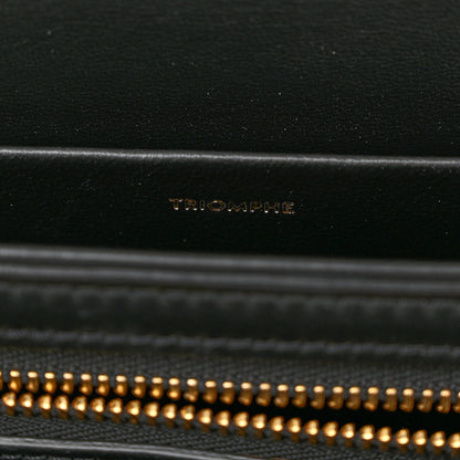 Celine Shiny Calfskin Medium Triomphe Black 7 of 11