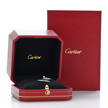 Cartier 18K White Gold Small Juste Un Clou Ring 54 6.75 5 of 5