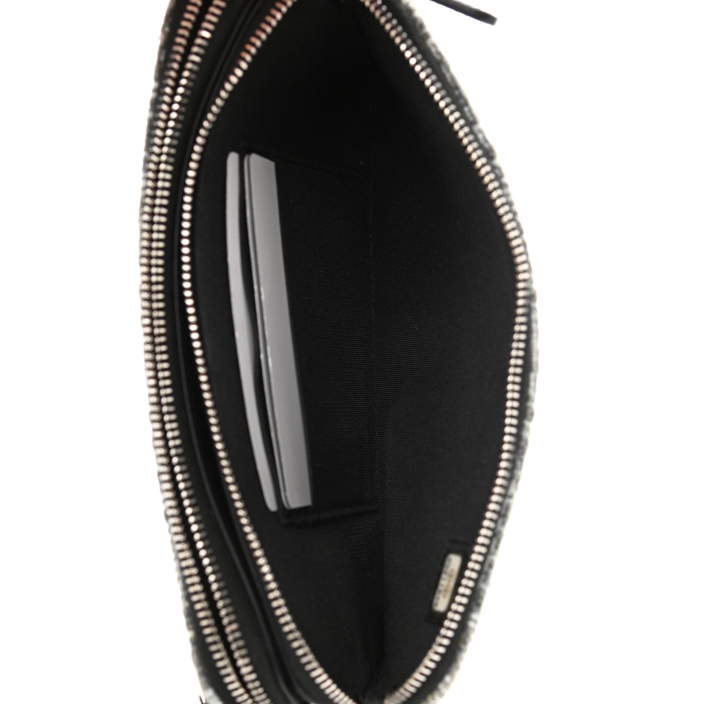 Canvas Small Deauville Clutch With Chain Charcoal