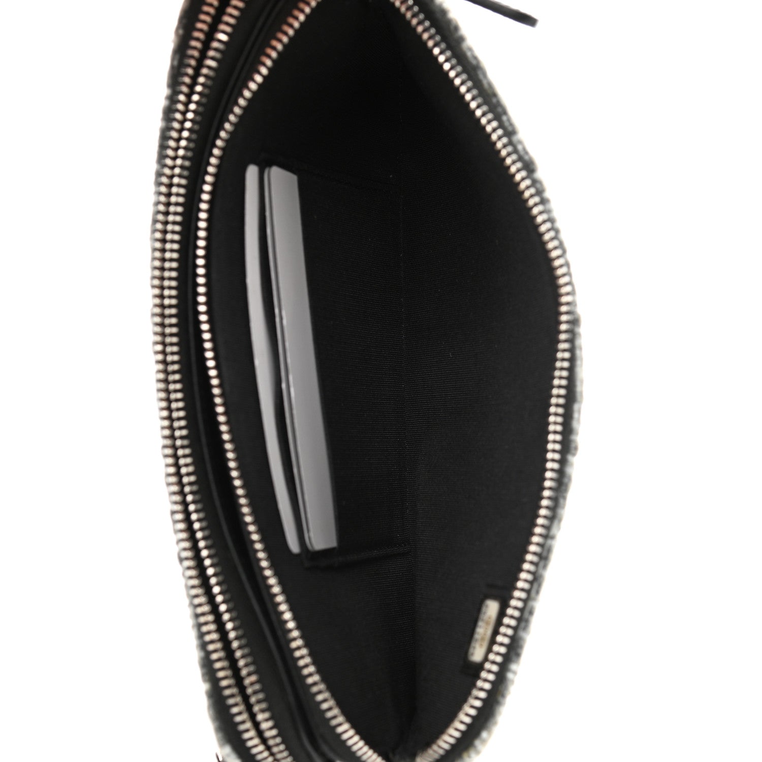 Chanel Canvas Small Deauville Clutch With Chain Charcoal 4 of 12
