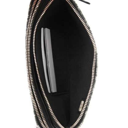 Chanel Canvas Small Deauville Clutch With Chain Charcoal 4 of 12