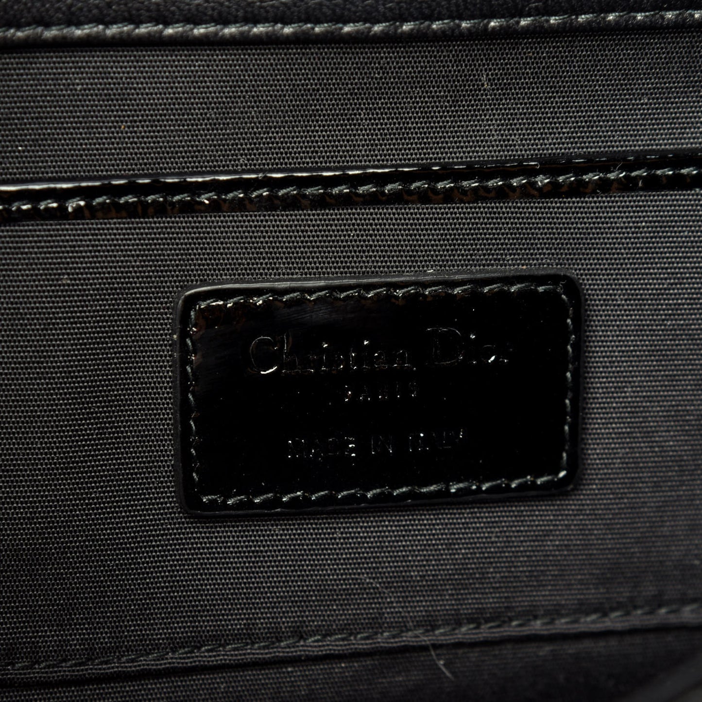 Patent Cannage Lady Dior Convertible Clutch Black