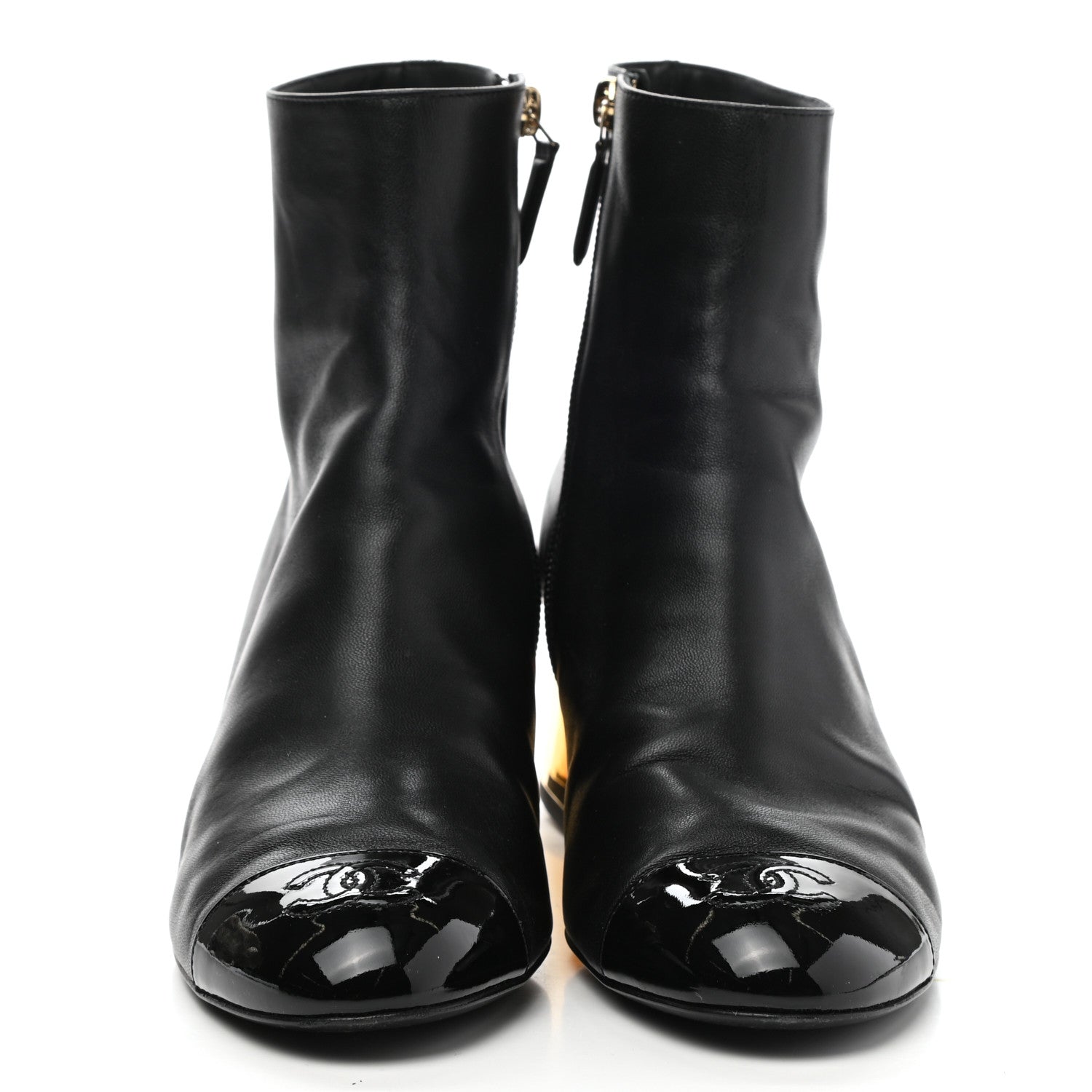 Chanel Mixed Fibers Lambskin Patent Calfskin Convertible High Boot 39 Black 8 of 17