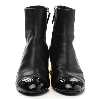 Chanel Mixed Fibers Lambskin Patent Calfskin Convertible High Boot 39 Black 8 of 17
