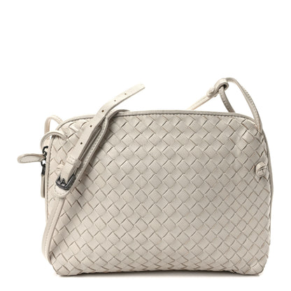 Bottega Veneta Nappa Intrecciato Nodini Crossbody Messenger White 1 of 12