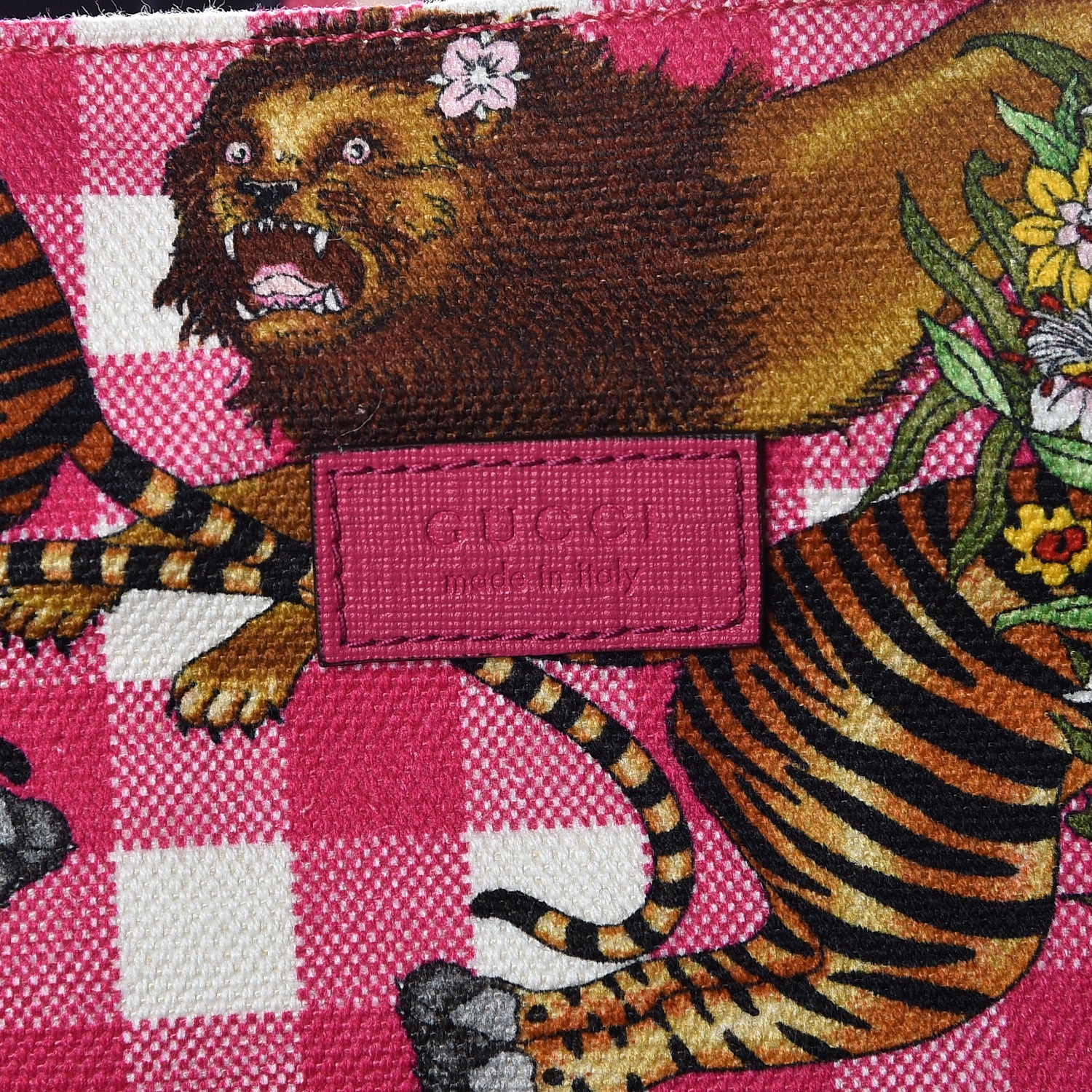 Gucci Canvas Kids Tiger Print Tote Multicolor 6 of 10