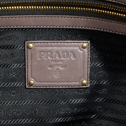Prada Glace Calf Zipper Tote Fumo Sfumato 6 of 9