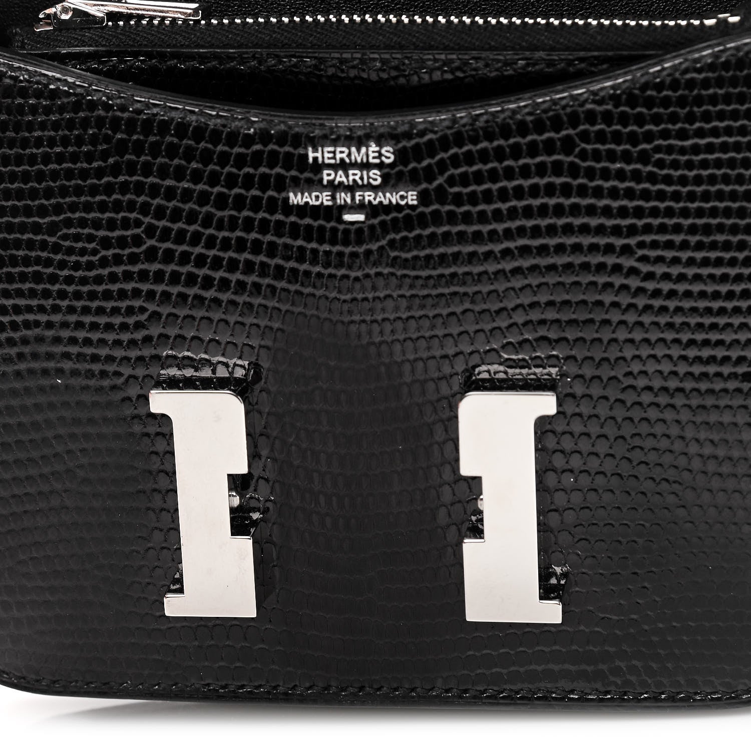 Hermes Lizard Constance Slim Wallet Black 11 of 11