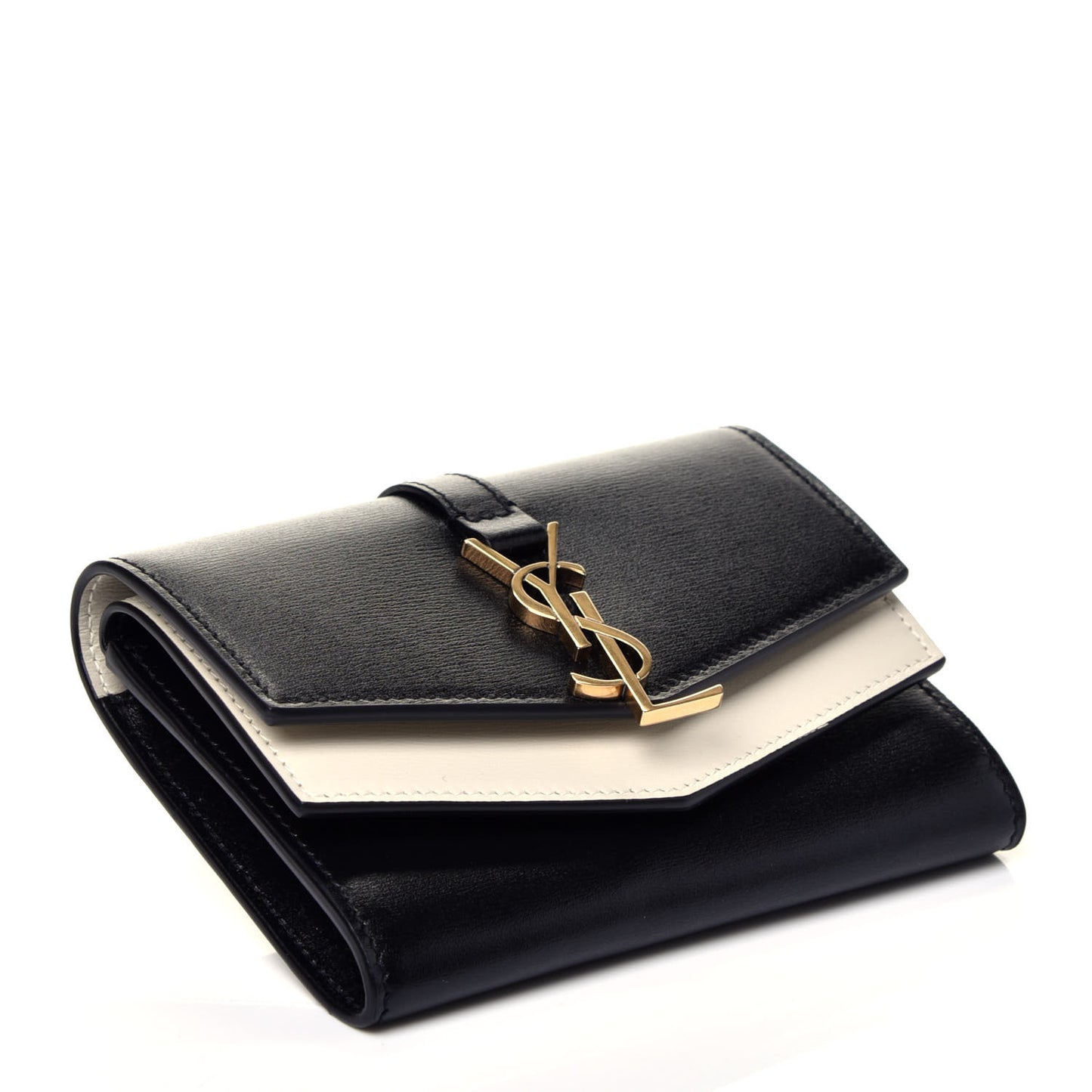 Smooth Calfskin Monogram Small Sulpice Wallet Black White