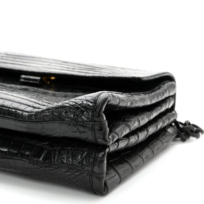Nancy Gonzalez Crocodile Chain Flap Shoulder Bag Black 10 of 10