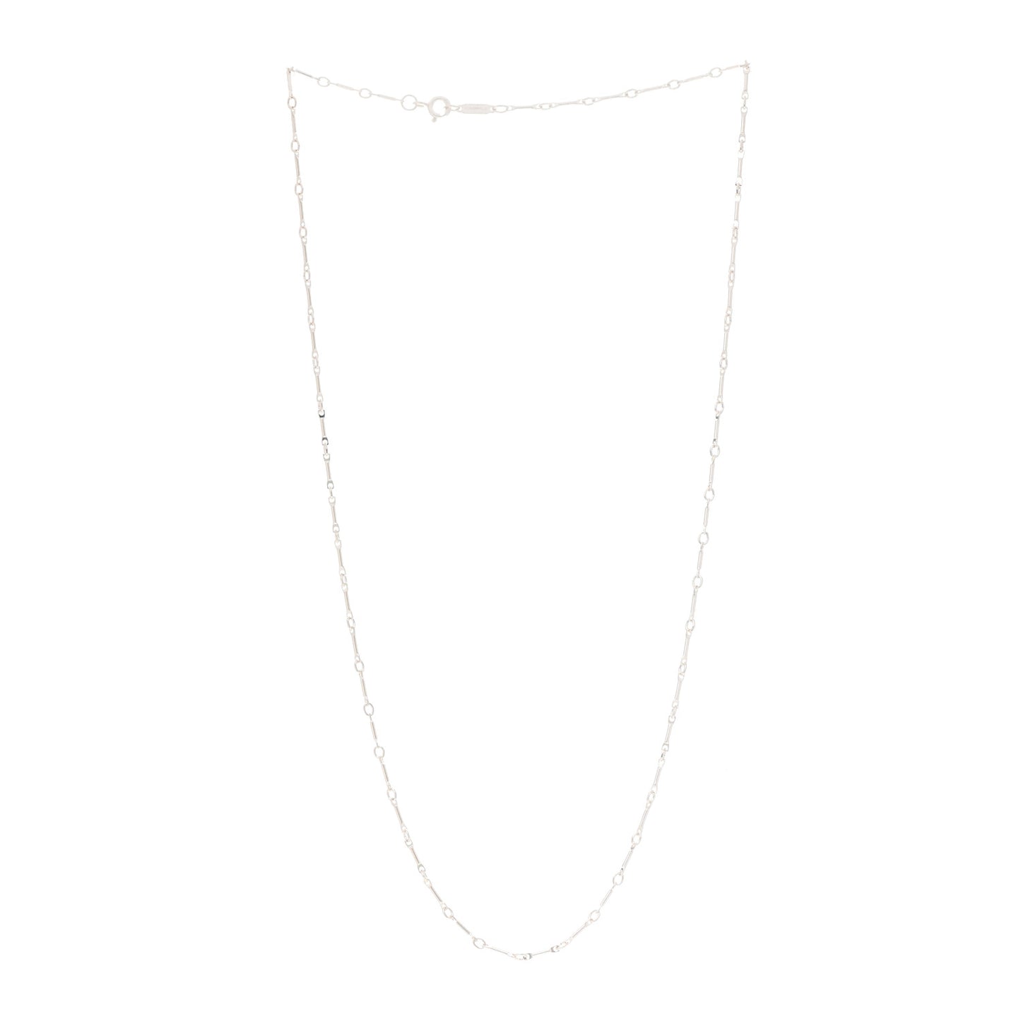 Sterling Silver Ziegfeld Bar Chain Necklace