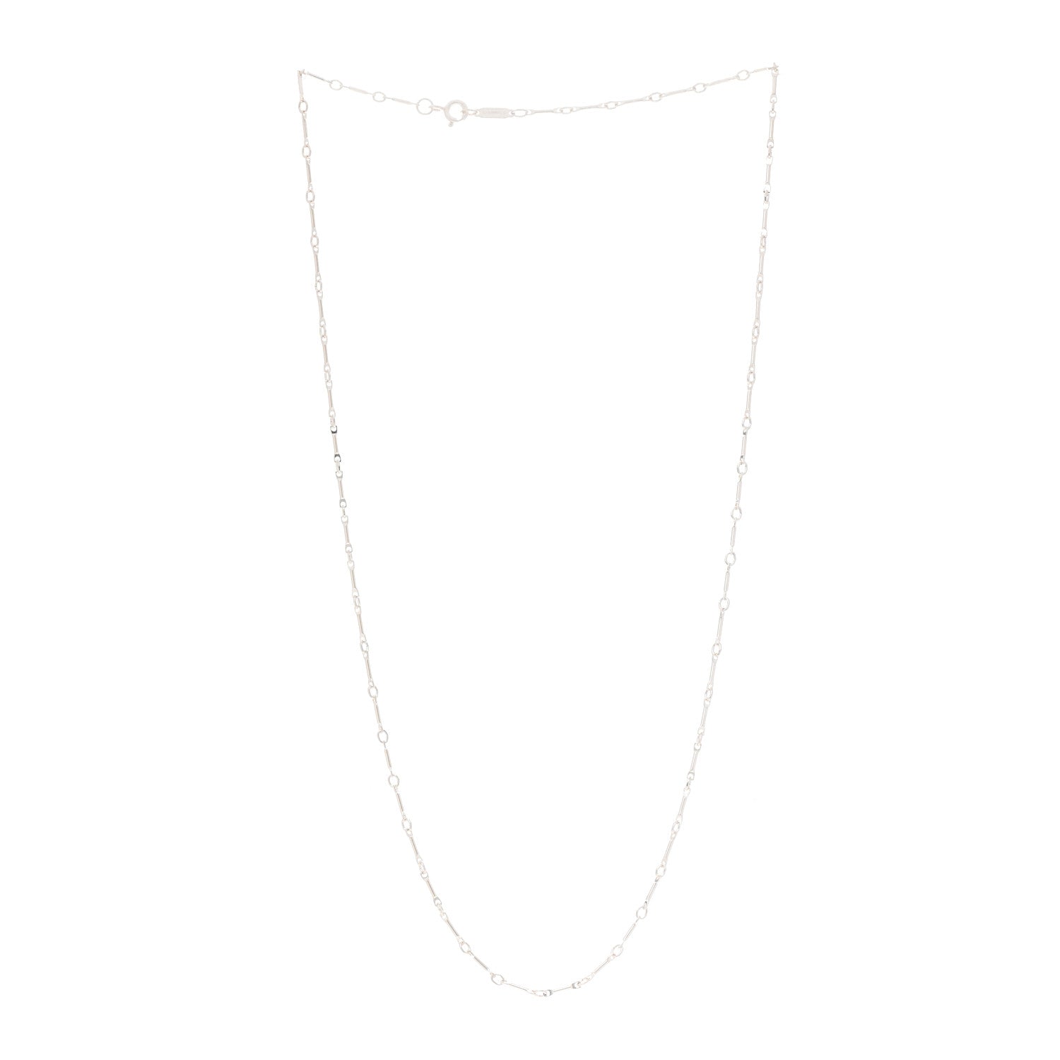 Tiffany Sterling Silver Ziegfeld Bar Chain Necklace 3 of 6