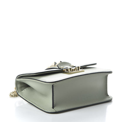 Valentino Garavani Vitello Mini Glam Lock Rockstud Flap Water Green 7 of 19