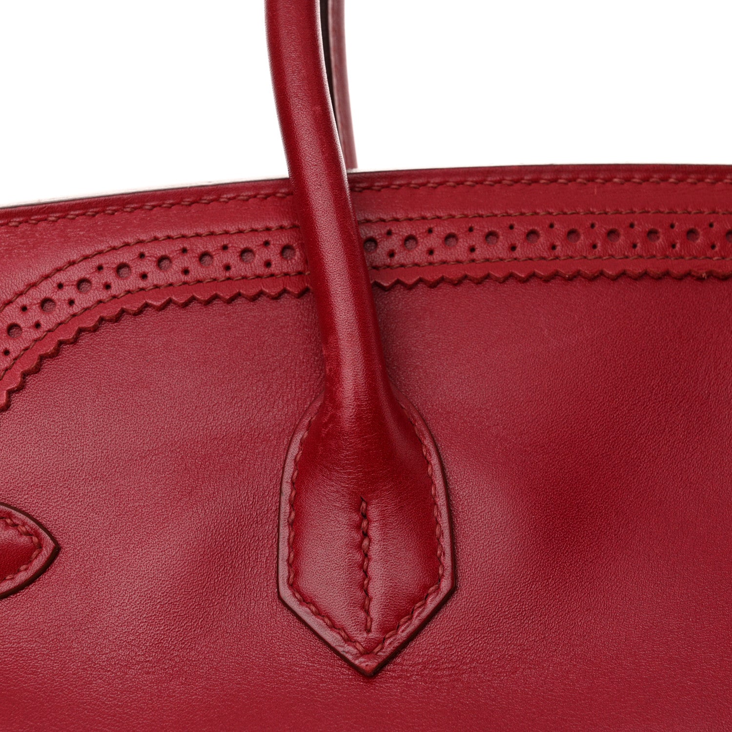 Hermes Tadelakt Ghillies Birkin 35 Rubis 15 of 20