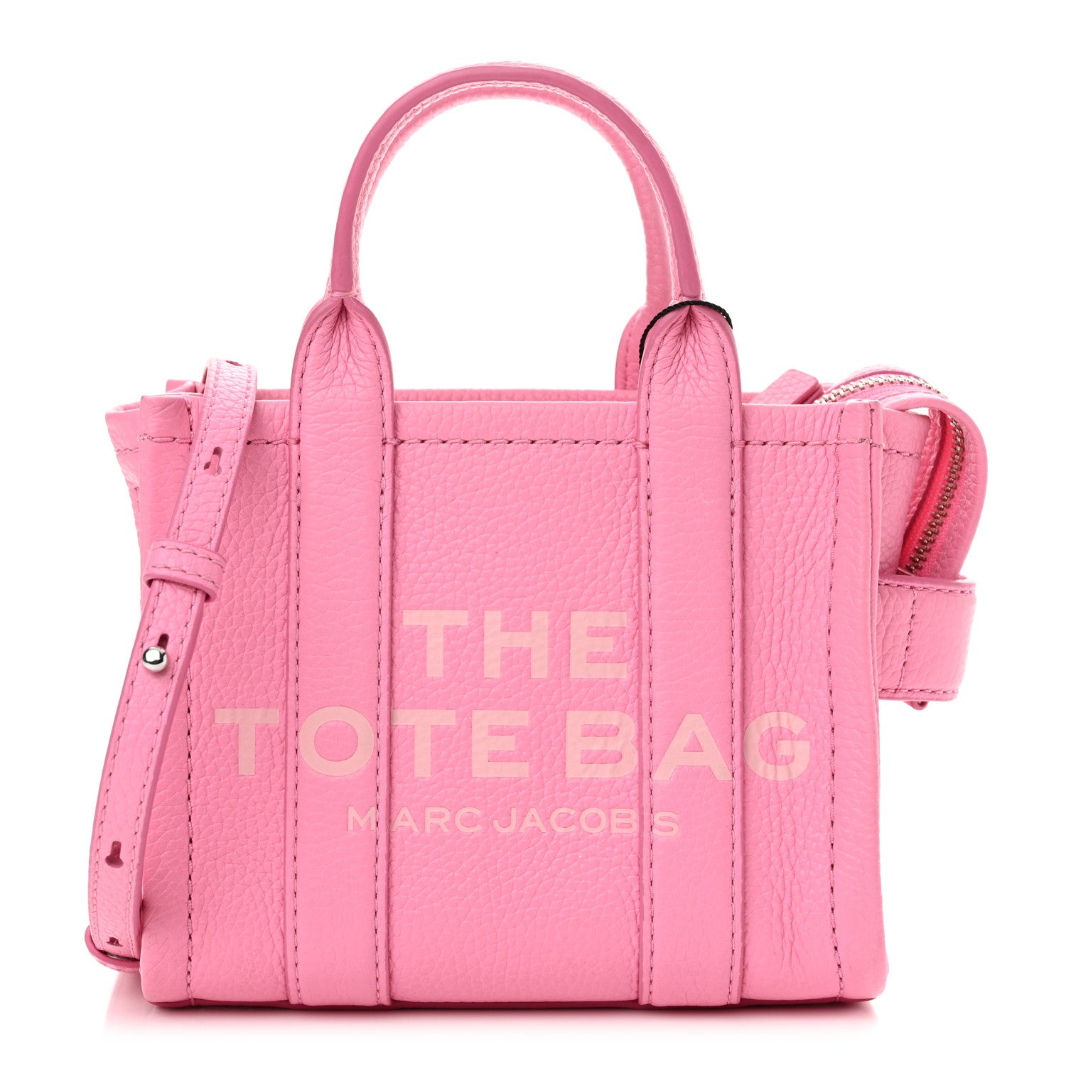 Marc Jacobs Grained Calfskin Mini The Tote Bag Petal Pink 1 of 10