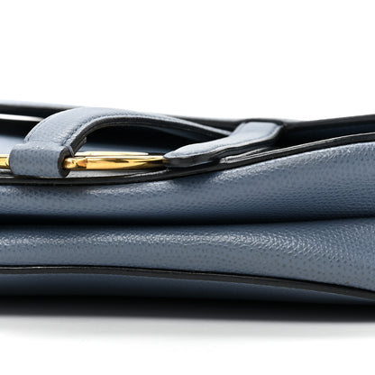 Christian Dior Grained Calfskin Saddle Bag Denim Blue 8 of 13