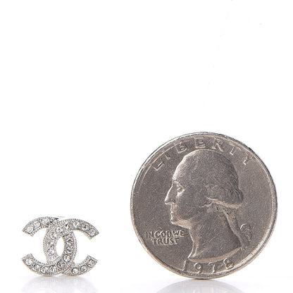 Chanel Crystal CC Earrings Silver 2 of 5