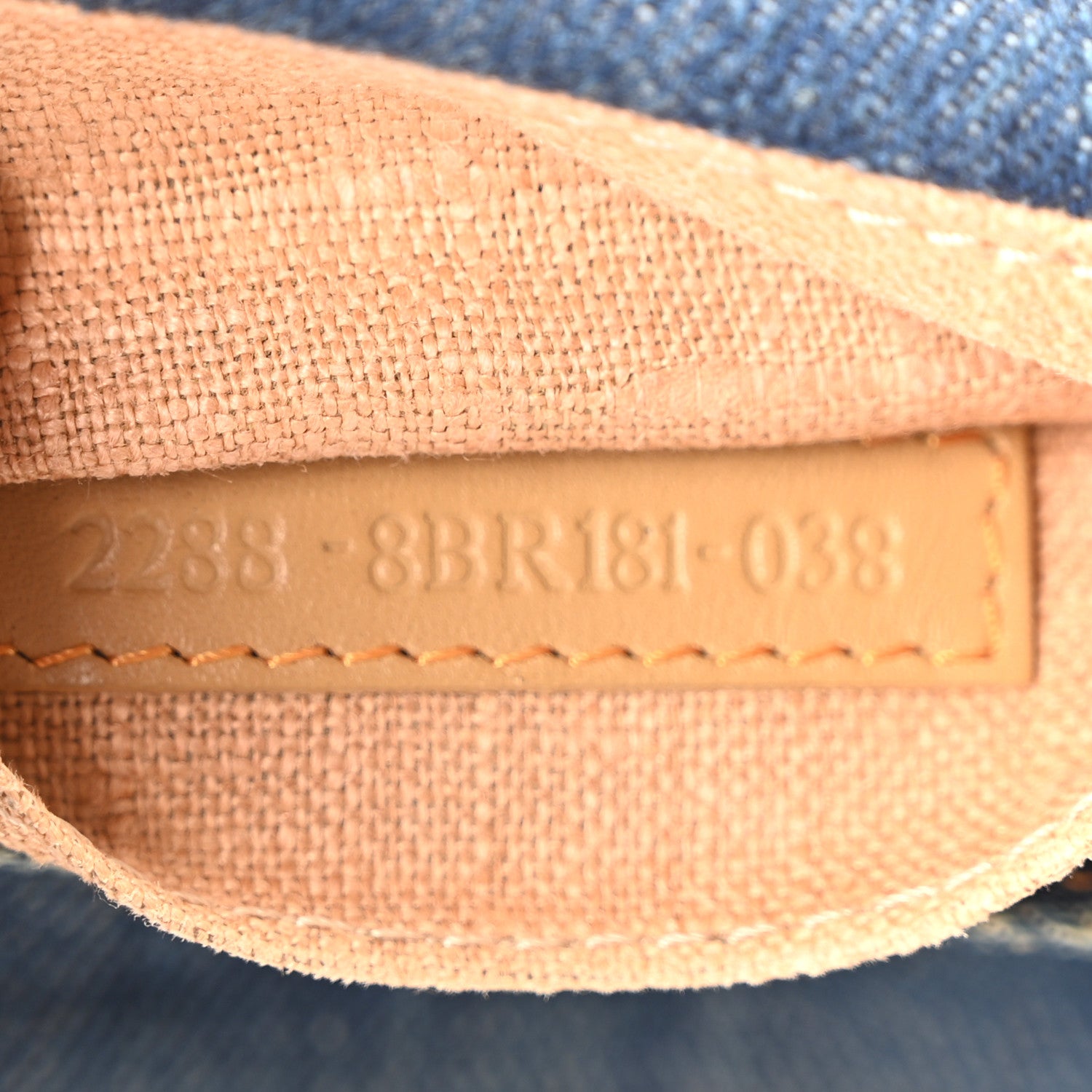 Fendi Denim Lizard Baguette Blue 7 of 10