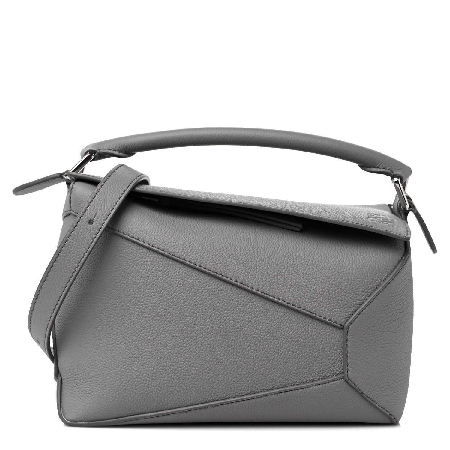 Loewe Soft Grained Calfskin Small Puzzle Edge Bag Pearl Grey 1 of 8