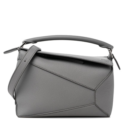 Loewe Soft Grained Calfskin Small Puzzle Edge Bag Pearl Grey 1 of 8