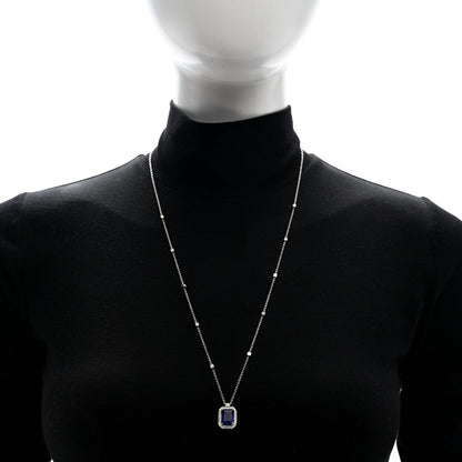 Pasquale Bruni 18K White Gold Diamond Iolite Pendant Necklace 2 of 4
