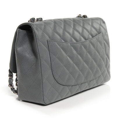 Chanel Caviar Jumbo Single Flap Grey 3 of 7