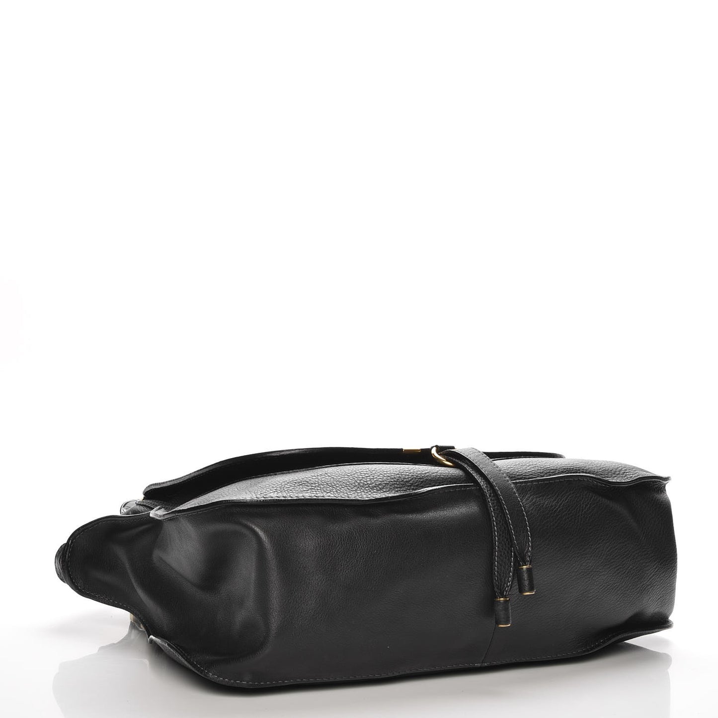 Calfskin Large Marcie Satchel Black