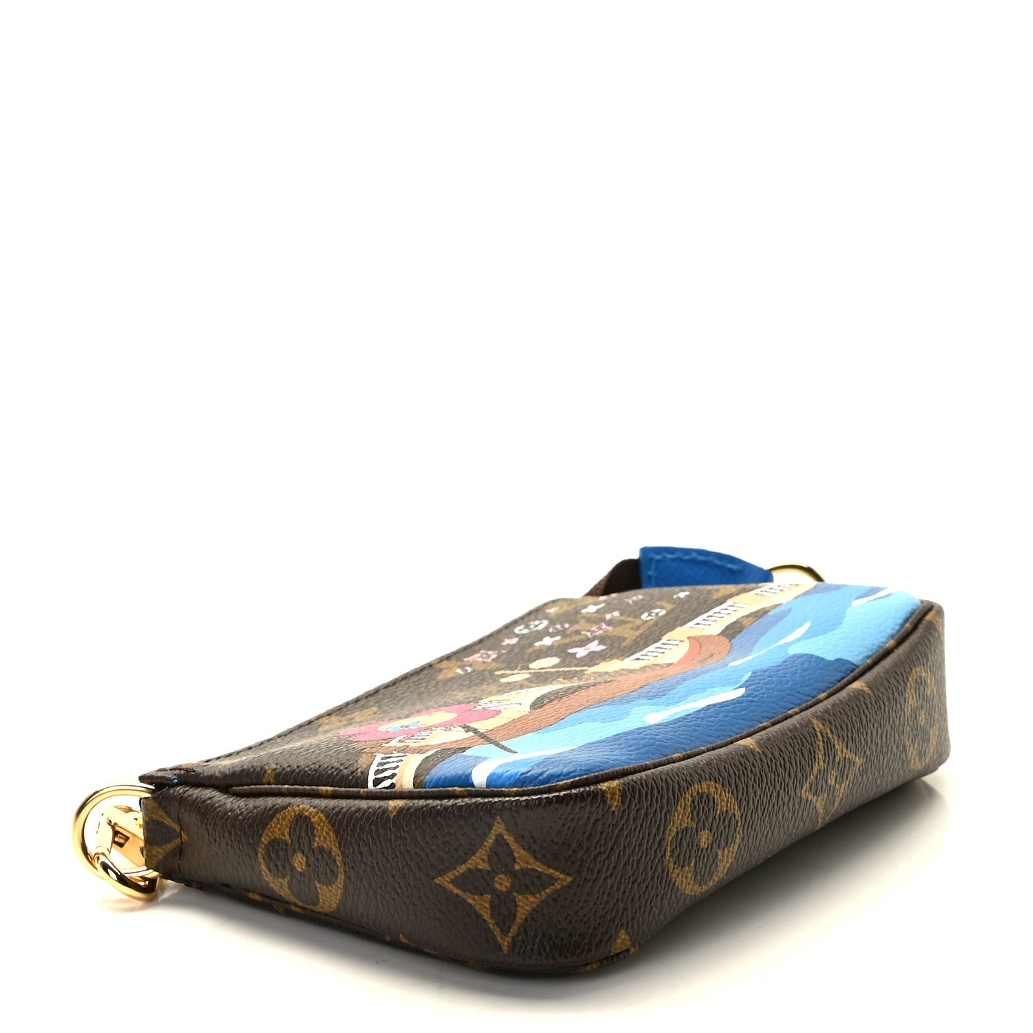 Louis Vuitton Monogram 2019 Christmas Animation Mini Venice Pochette Accessories Blue 4 of 9