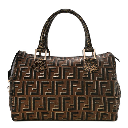 Fendi Zucca Vitello Medium Chef Boston Tobacco Oro Moro 1 of 9