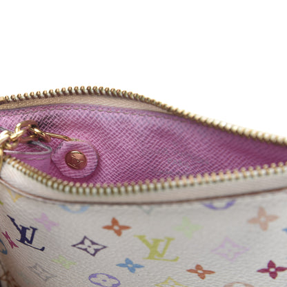 Louis Vuitton Monogram Multicolor Key Pouch White Litchi 10 of 11