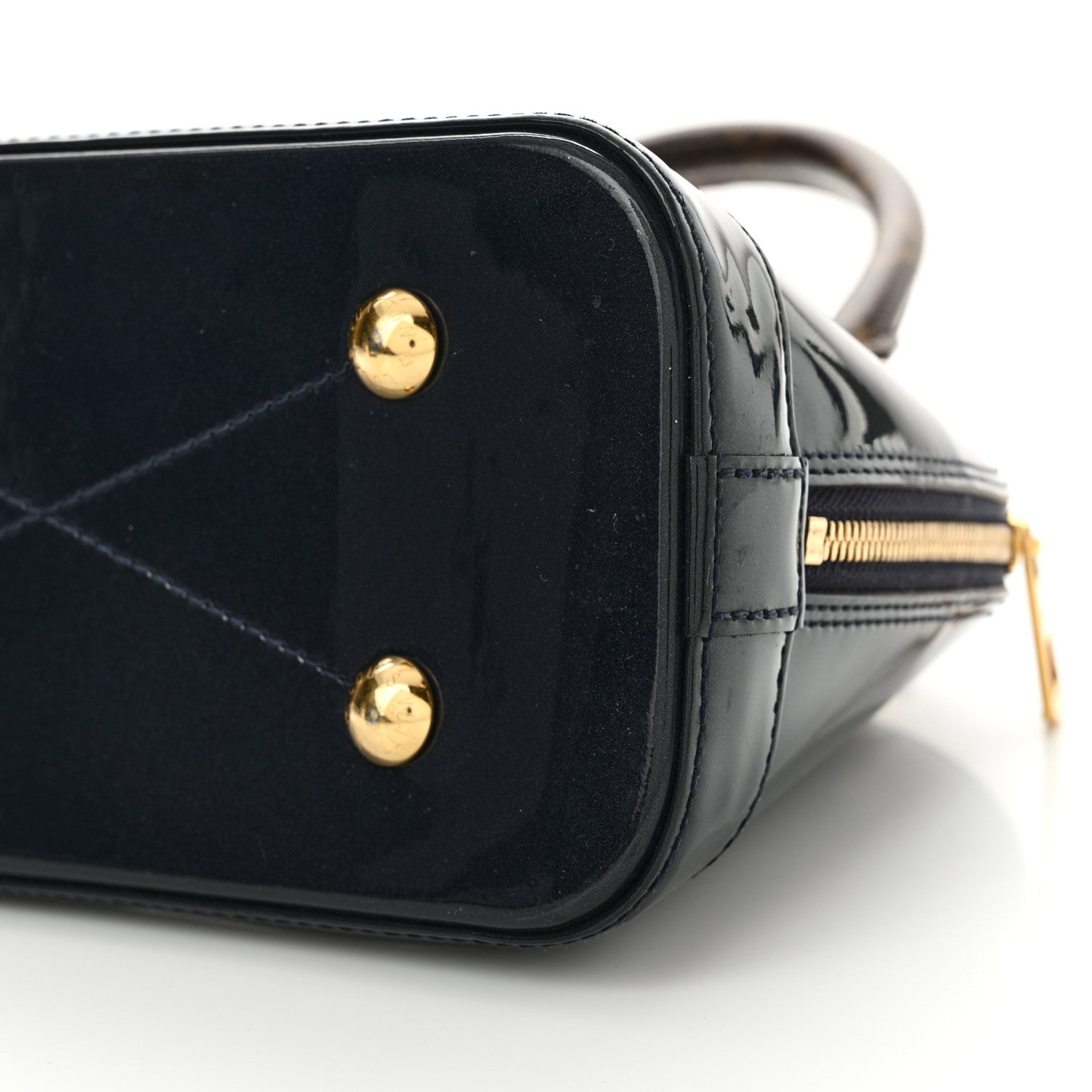 Louis Vuitton Patent Monogram Alma BB Marine 9 of 15