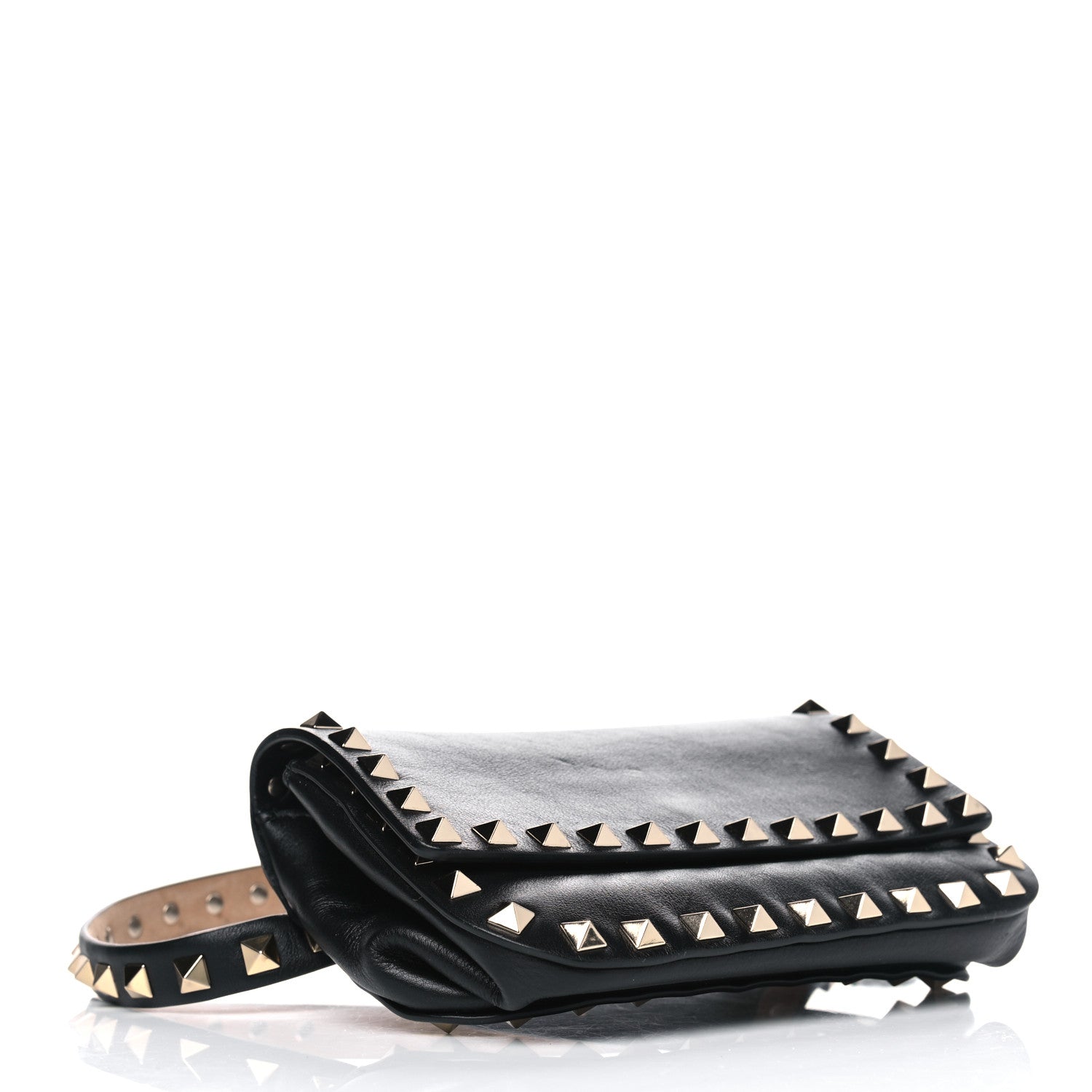 Valentino Garavani Calfskin Rockstud Belt Bag Black 3 of 7