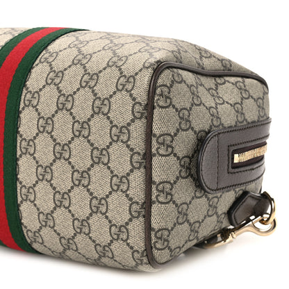 Gucci GG Supreme Monogram Web Medium Ophidia Top Handle Bag Beige Dark Brown 11 of 12