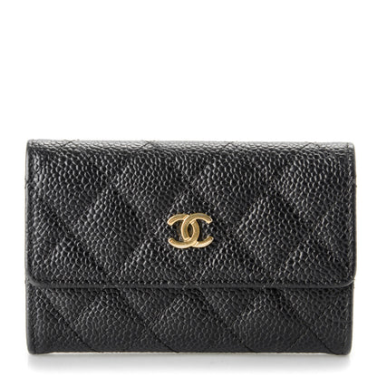 Chanel Caviar Quilted Flap Card Holder Black 1 of 8