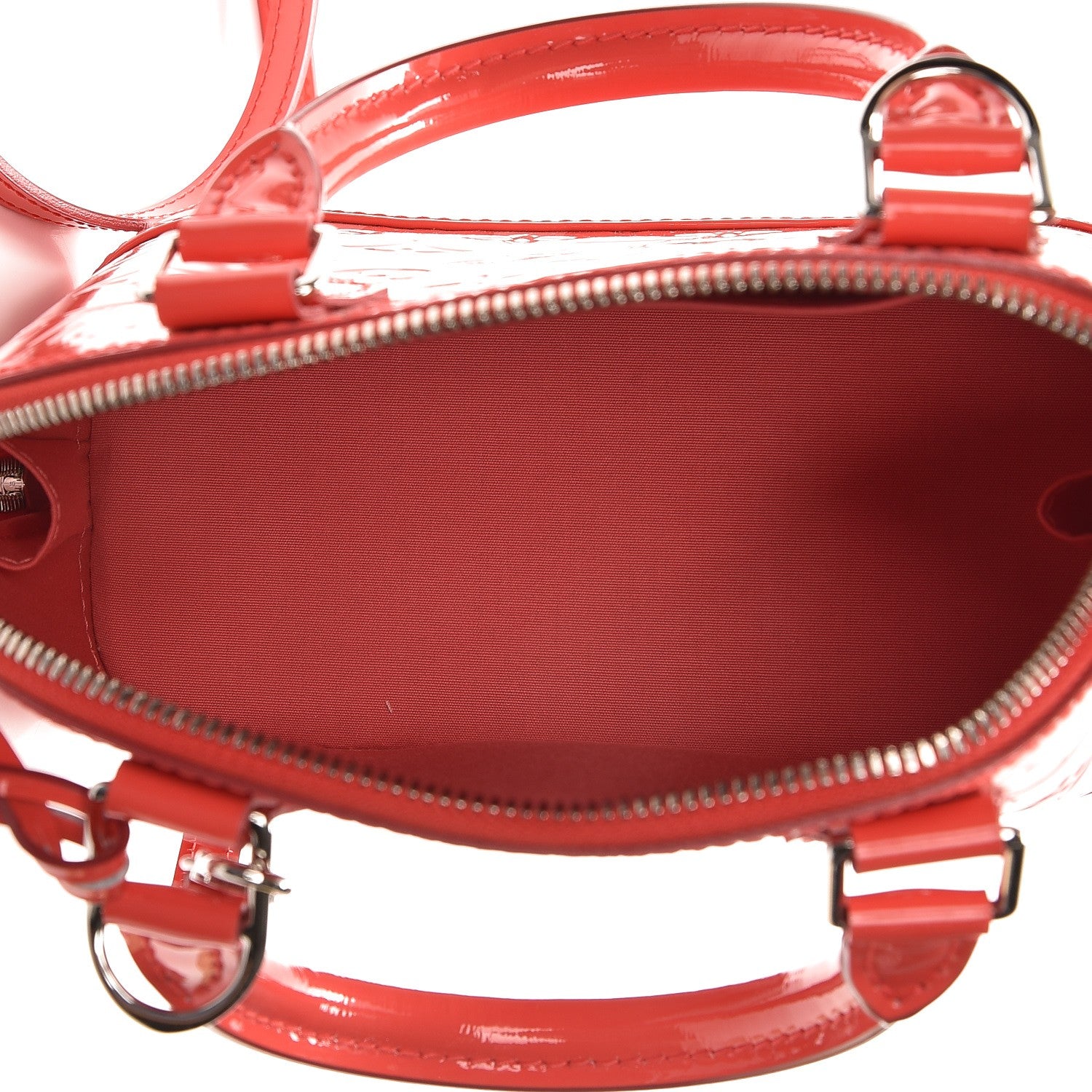 Louis Vuitton Vernis Rayures Alma BB Poppy 6 of 8