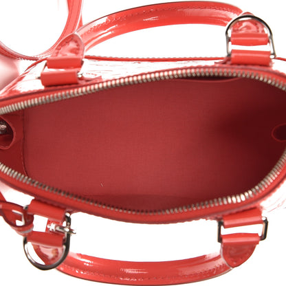 Louis Vuitton Vernis Rayures Alma BB Poppy 6 of 8