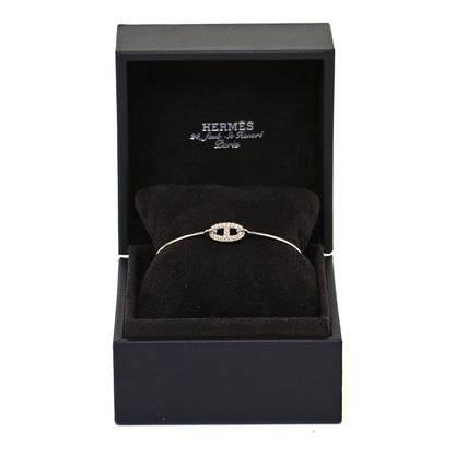 Hermes 18K White Gold Diamond PM Ronde Chaine d'Ancre Bracelet SH 5 of 5