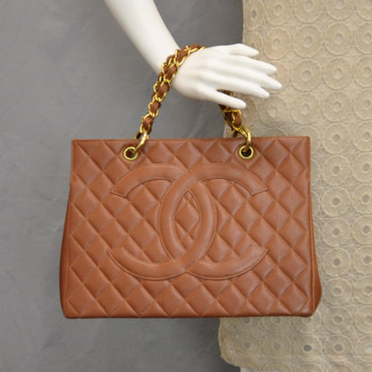 Chanel Caviar Quilted Timeless CC Tote Brown 2 of 10