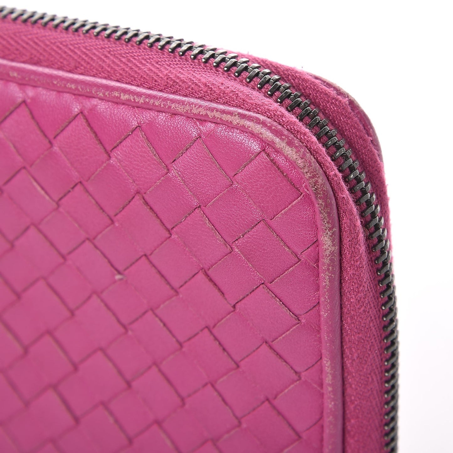 Nappa Intrecciato Zip Around Wallet Ametista