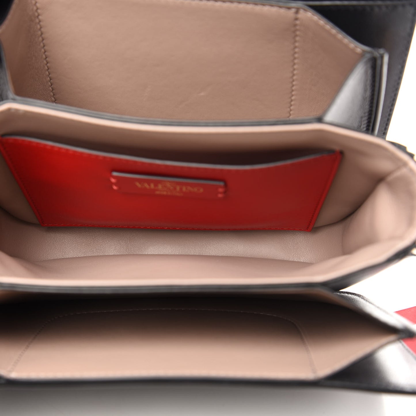 Calfskin V-Locker Saddle Bag Black