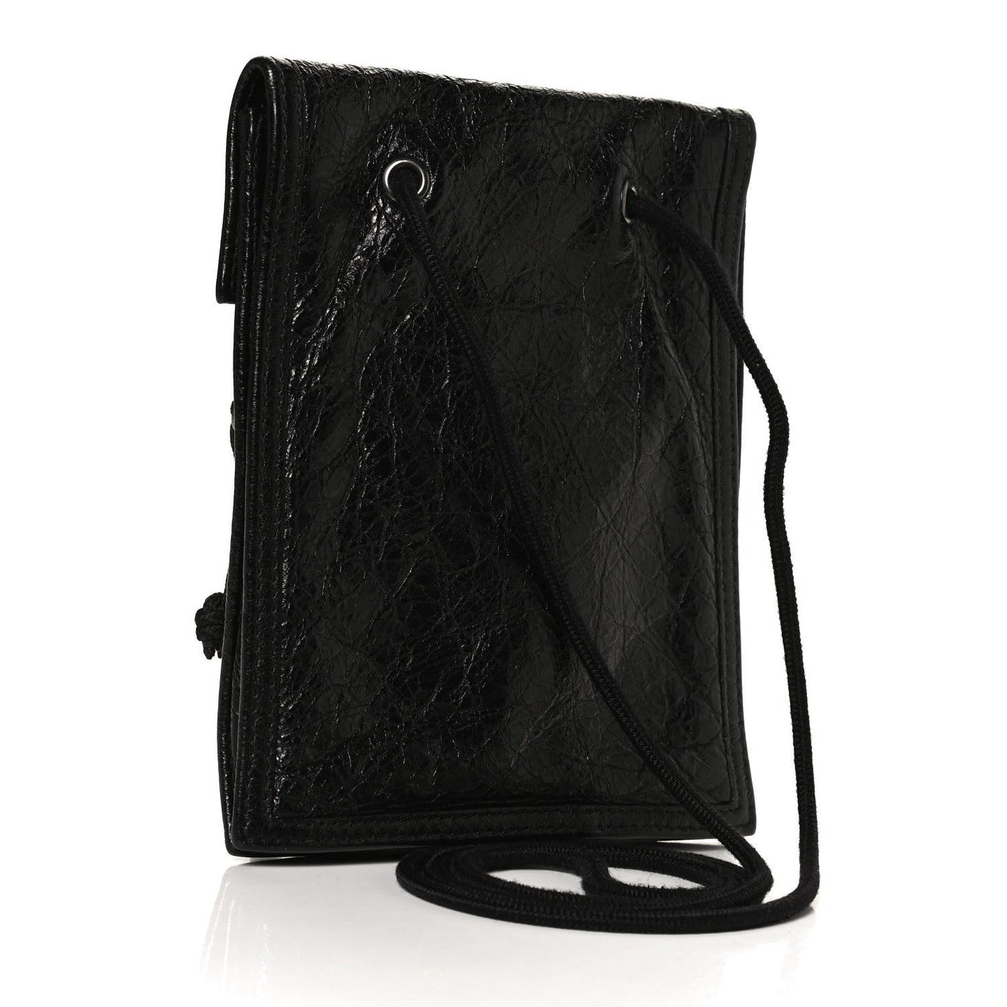 Agneau Arena Small Explorer Crossbody Pouch Black