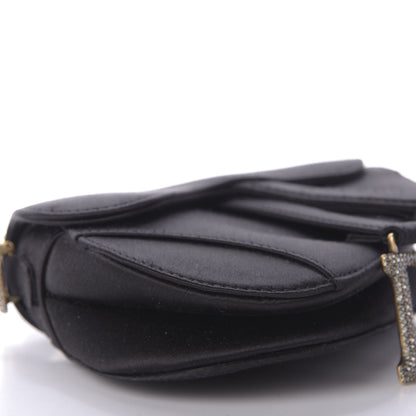 Christian Dior Satin Crystal Mini Saddle Bag Black 6 of 8