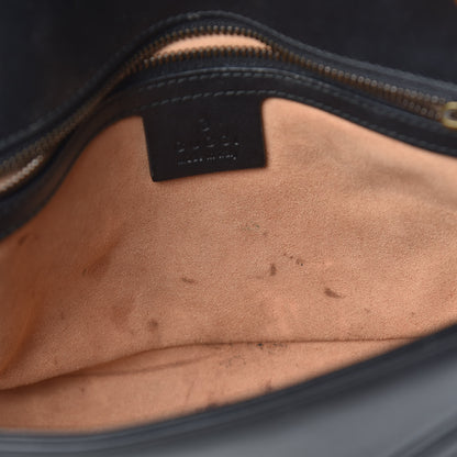 Gucci Calfskin Matelasse Small GG Marmont Shoulder Bag Black 11 of 14